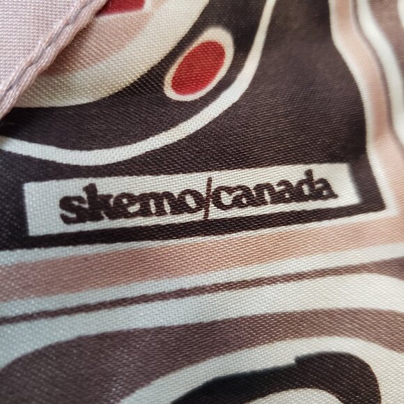 Inuit Formline First Nations scarf 27"x27" SKEMO Eleanor Paine Indian Sunface - Picture 7 of 10